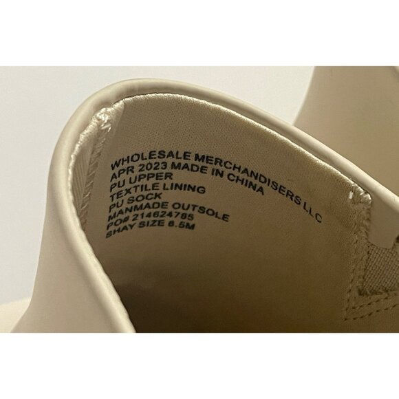 SM New York Cream Color Shay Slide On Mules Chunky Heel Womens Size 8.5M - Picture 4 of 9